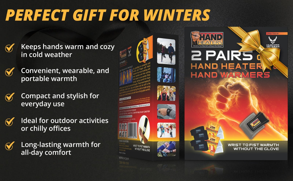 Hand Heaters Wristbands - Long-Lasting 8+ Hour Warmth with Flexible Hand Warmers