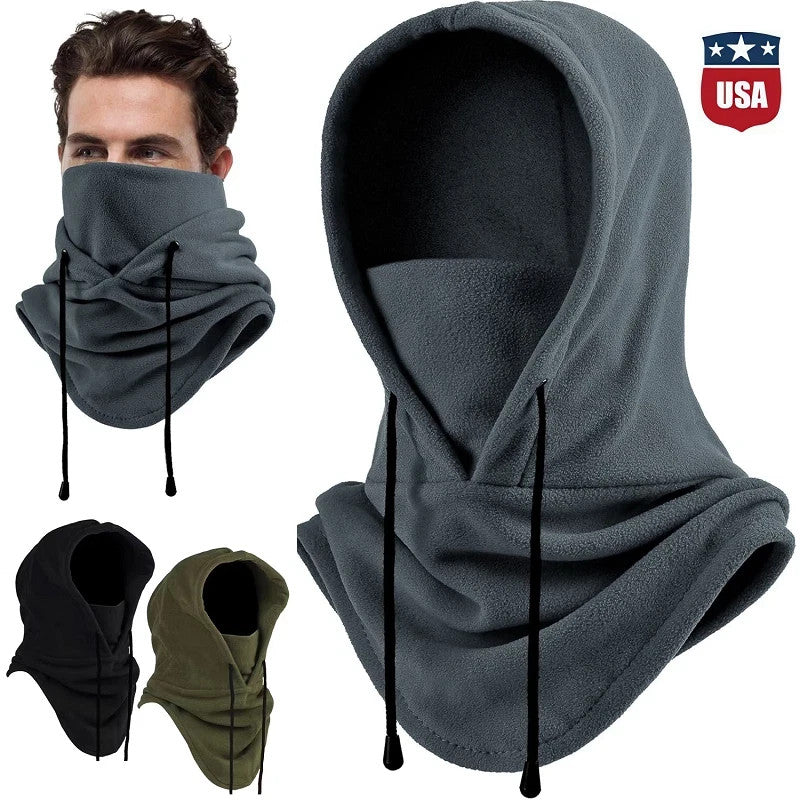 Full Face Ski Mask with Windproof Fleece Neck Warmer for Winter Cold Weather