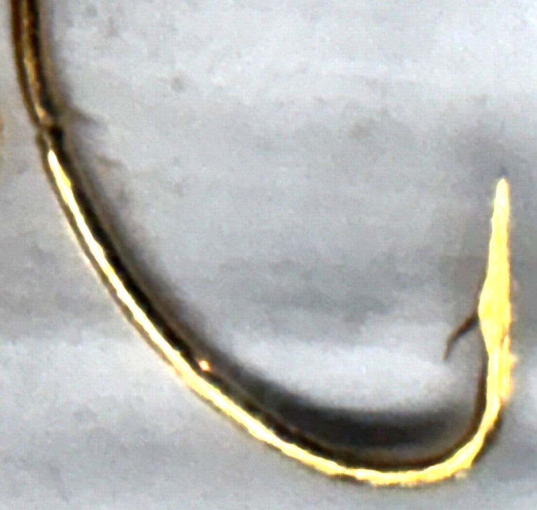 All Purpose Wide Gap Kahle Fishing Hooks - Size 1/0, Gold, 100 Pack