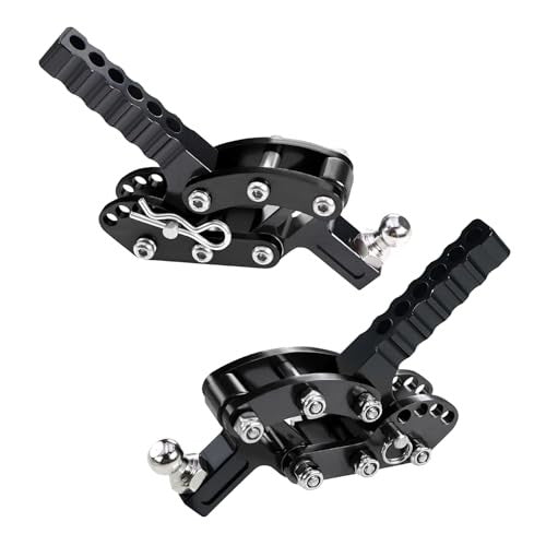 Adjustable Metal RC Car Tow Hook Trailer Hitch for 1/8 & 1/10 Crawlers Black