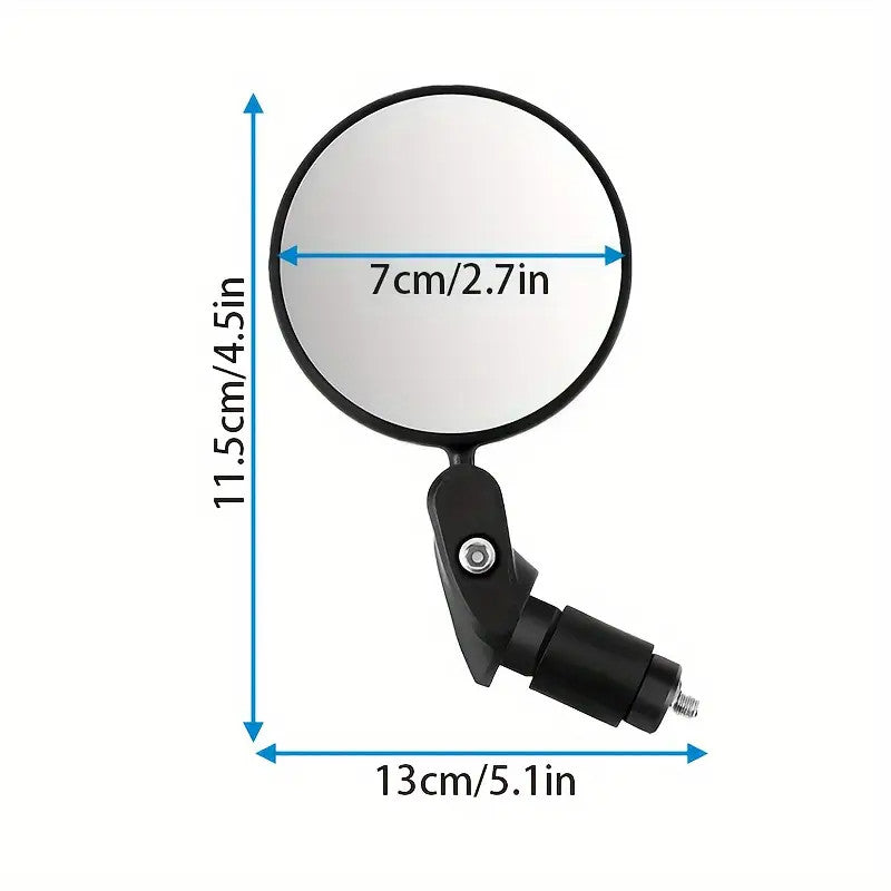 Bike Mirrors 2 Pack - Wide Angle Handlebar Rearview Mirrors for Cycling