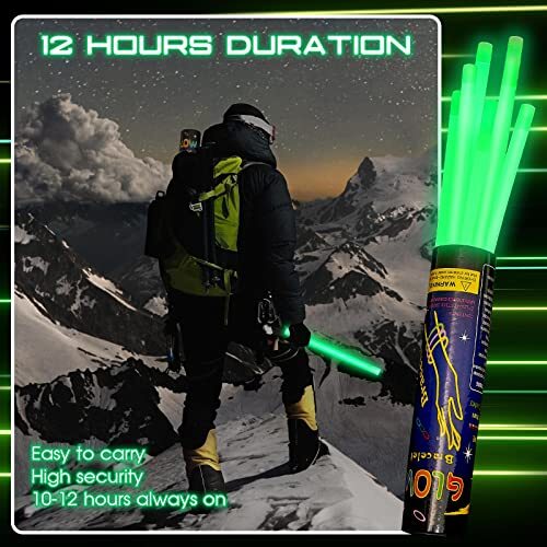 14-Inch Emergency Glow Sticks Jumbo Light Set for Camping Survival