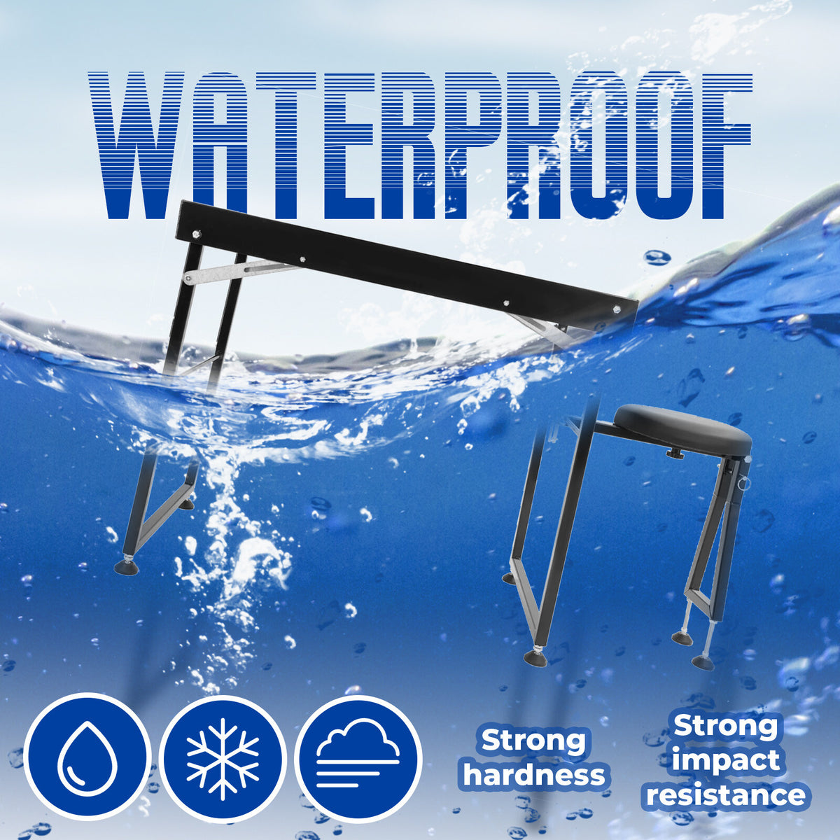 Portable Adjustable Shooting Table with Padded Seat for Outdoor Hunting