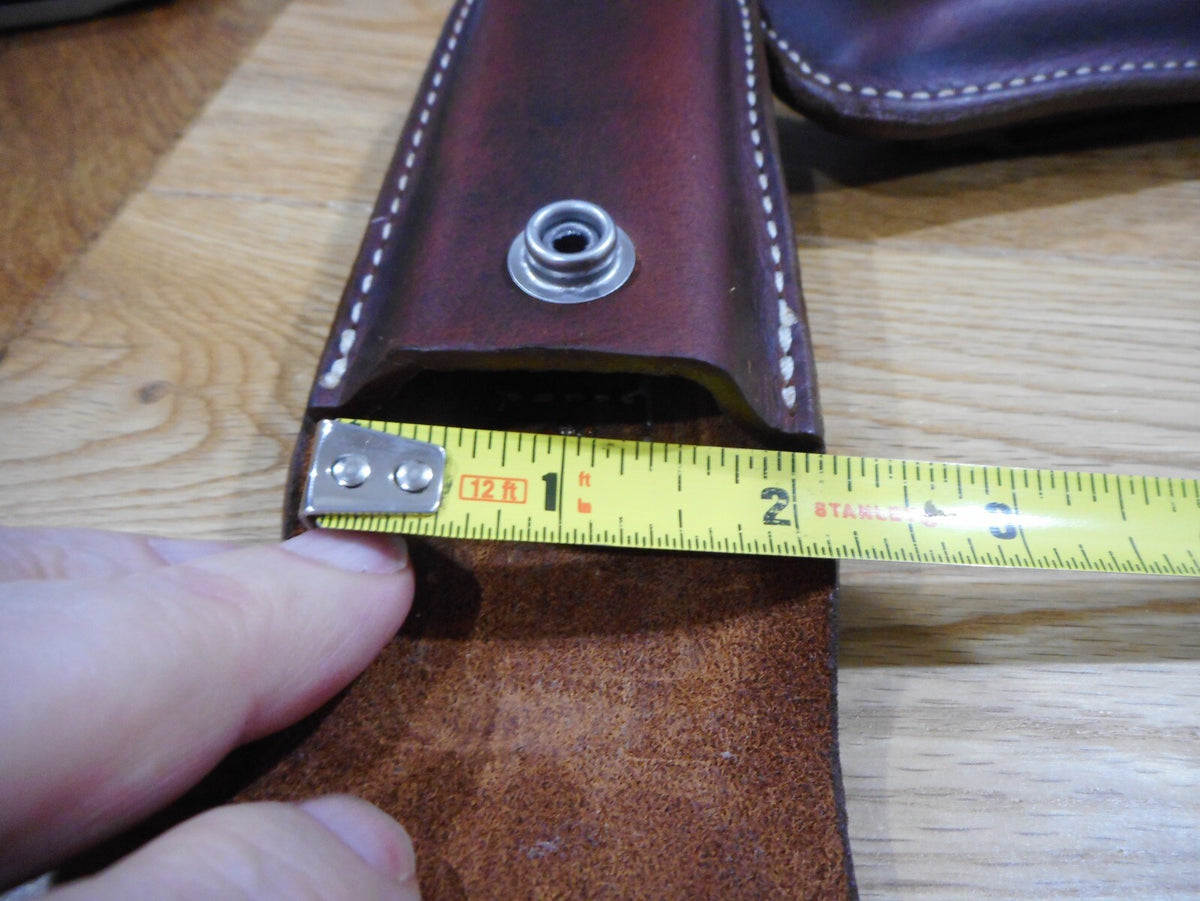 Leather Sheath for Multi Tools - Durable Custom Dark Brown Sheath with Plain or Tooled Flap