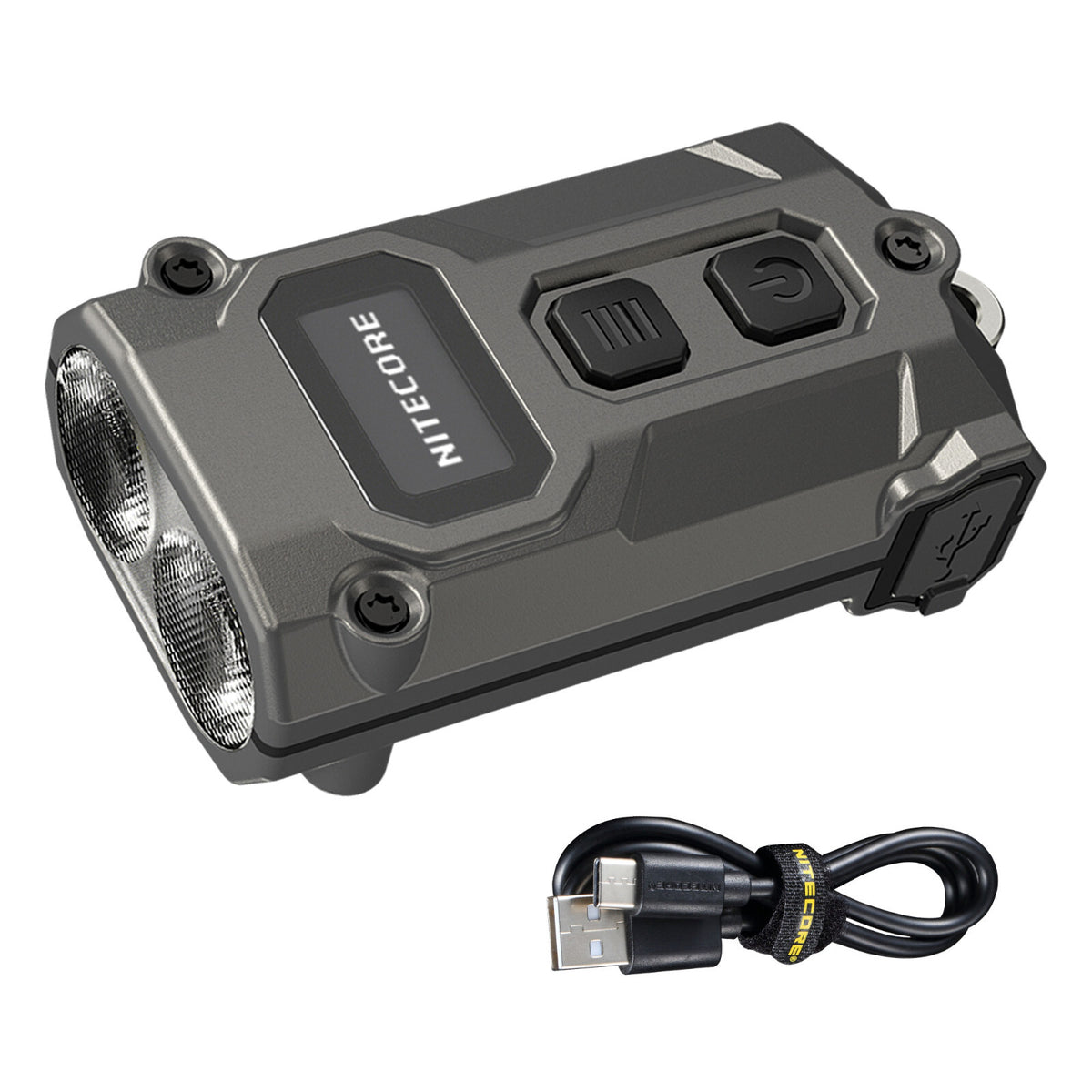 Rechargeable Multi-Color LED Keychain Flashlight 600 Lumens - Compact & Bright