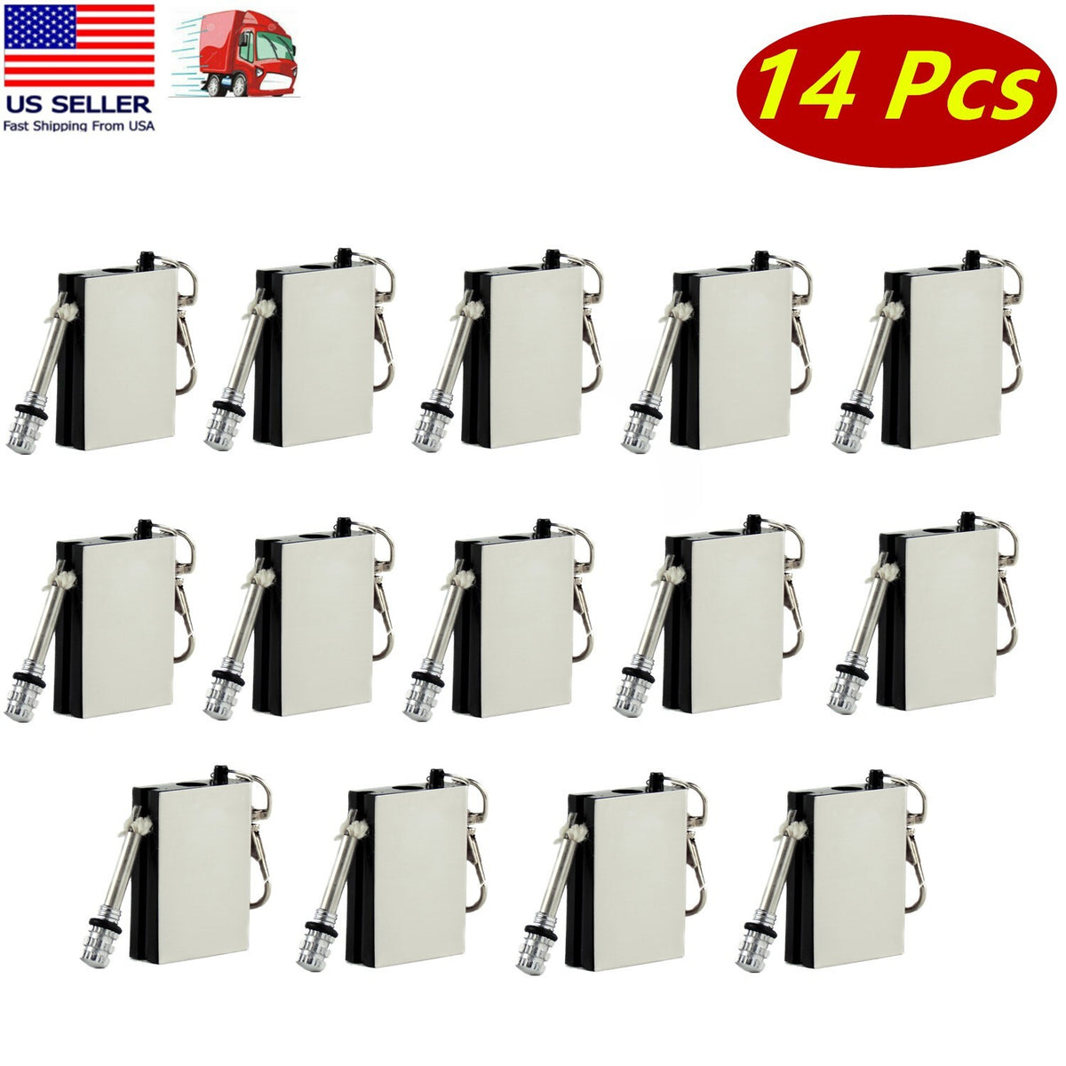 14 Waterproof Permanent Match Lighters - Survival Camp Fire Starter Kit