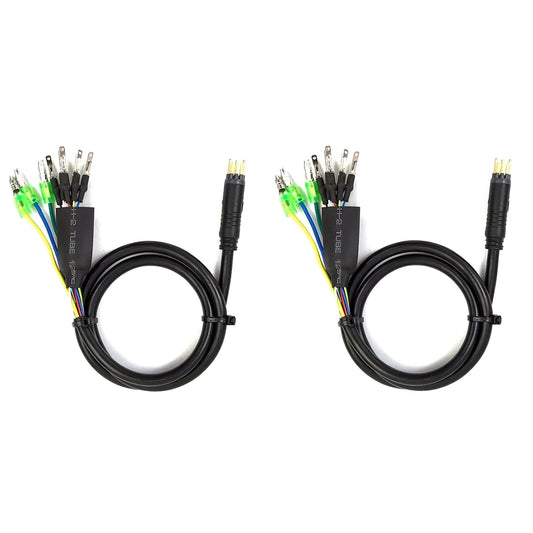 2PCS E-bike Motor Extension Cable 9 Pin Male for Front and Rear Wheel Hub Motors