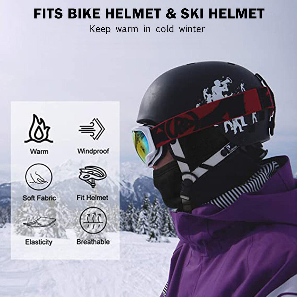 Full Face Ski Mask Balaclava Winter Thermal Fleece Hood Neck Warmer for Cycling