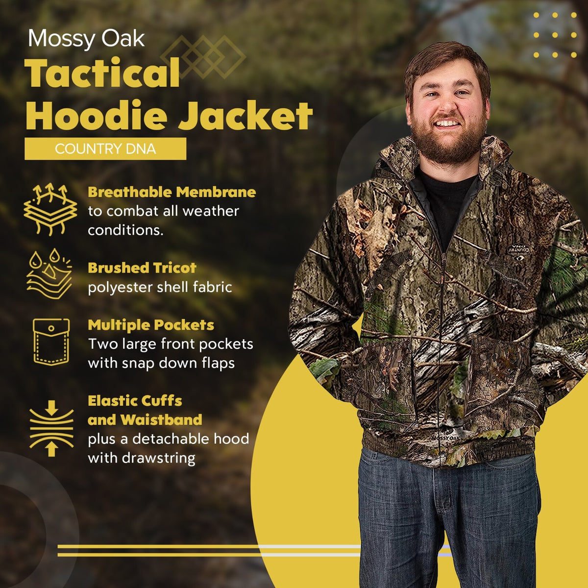 Insulated Waterproof Camouflage Hunting Jacket with Multiple Pockets