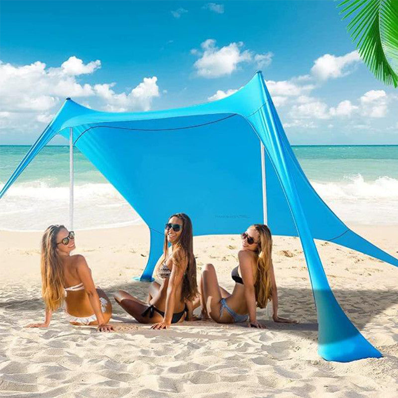 Portable Beach Tent Sun Shade Canopy UPF 50+ with Sandbags, Lightweight Outdoor Shelter