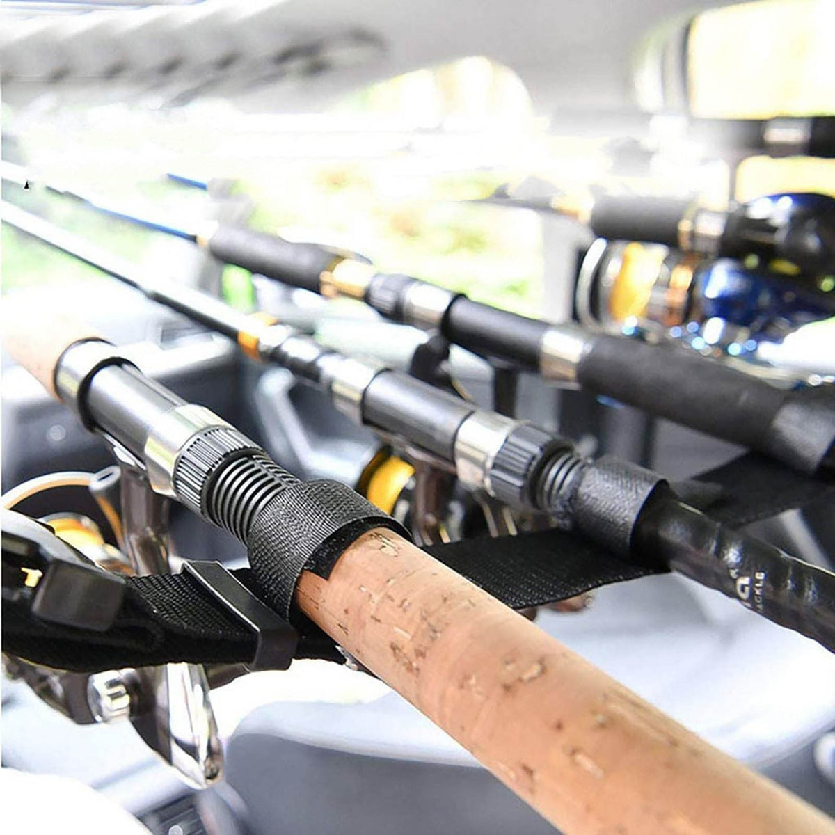 Car Fishing Rod Rack Holder Strap - Universal Vehicle Storage Belt for Anglers