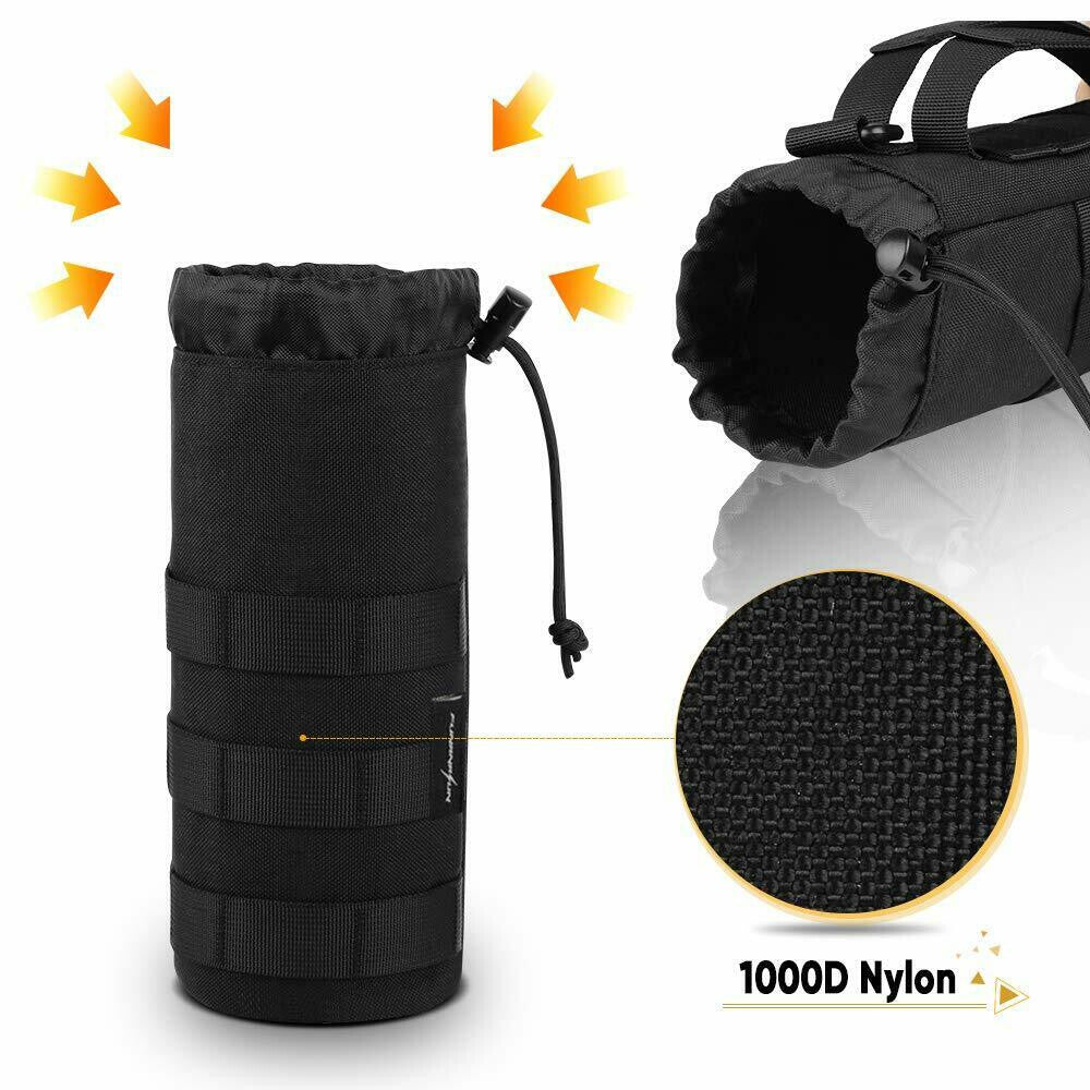 35oz Outdoor Tactical Water Bottle Pouch Hiking Belt Holder Military Gear