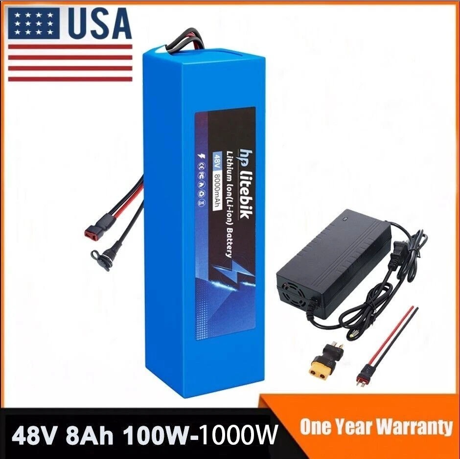 48V Lithium Ebike Battery for 200W-1500W Electric Bicycle Scooter Motor