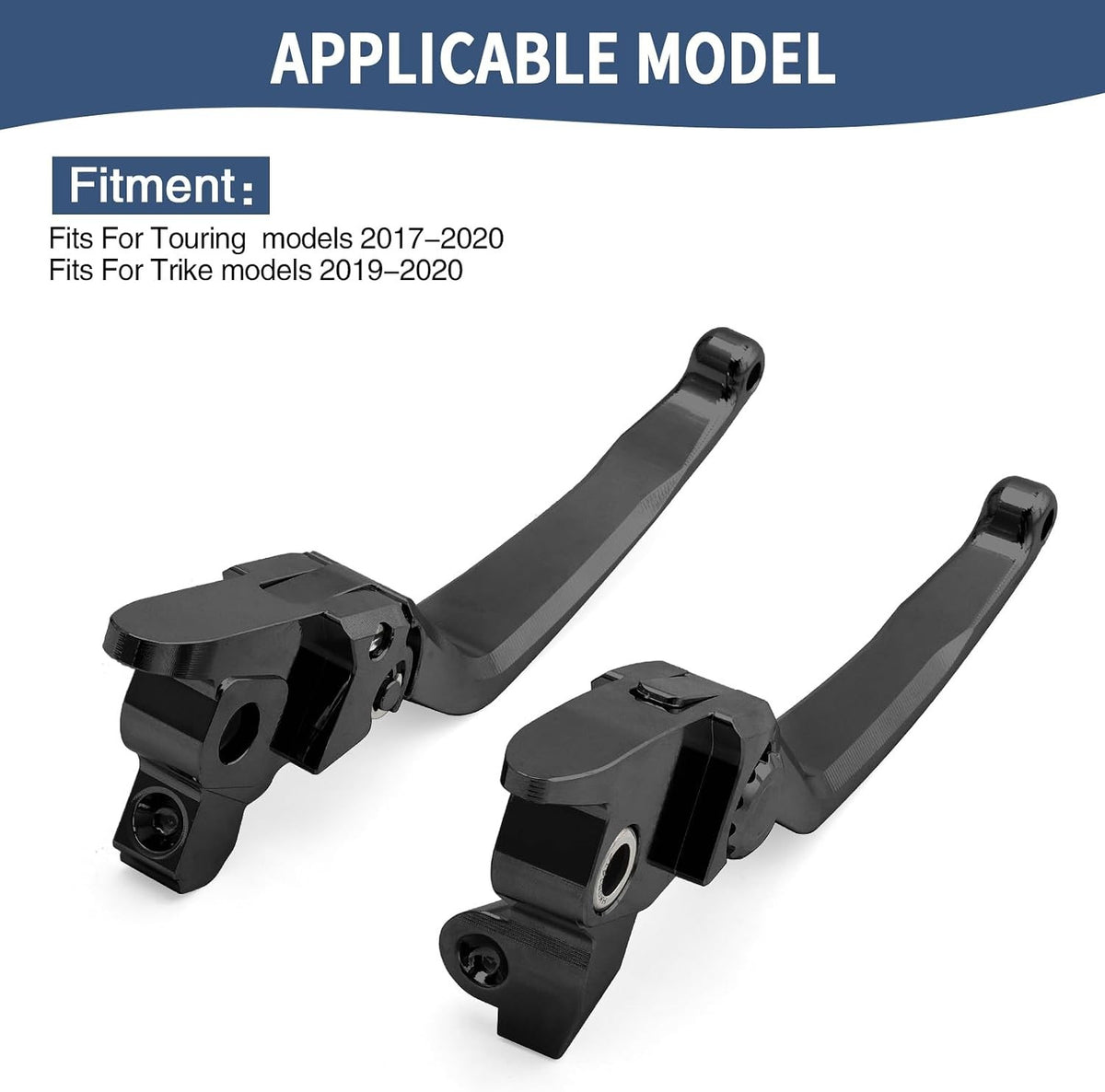 Adjustable Motorcycle Brake & Clutch Levers Set Black CNC Aluminum Short Handle