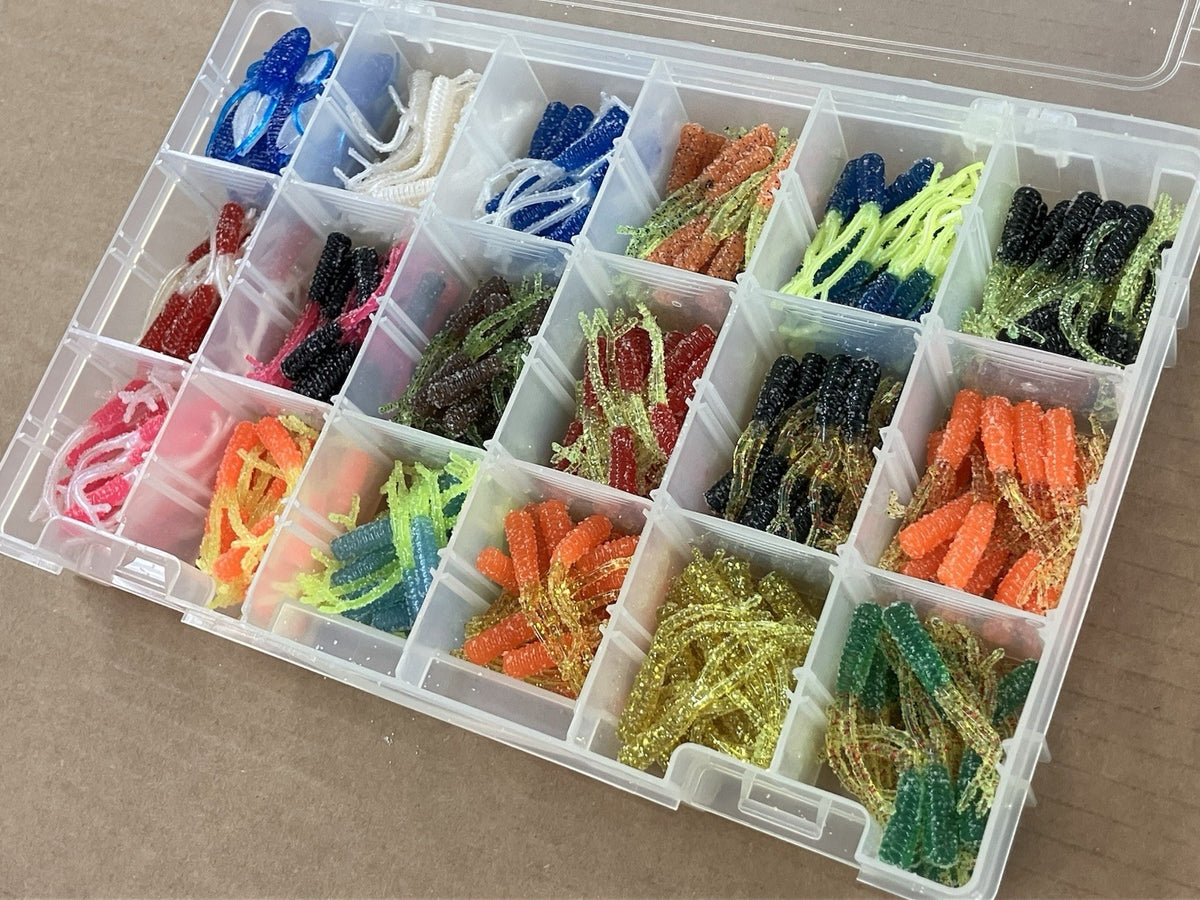 340 Pc Crappie Fishing Lure Kit with Free Tackle Box & Beavers - High-Quality Assortment