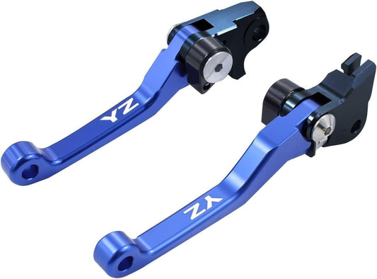 Motorcycle Foldable Brake Clutch Lever Handle YZ125/250 15-22 Blue