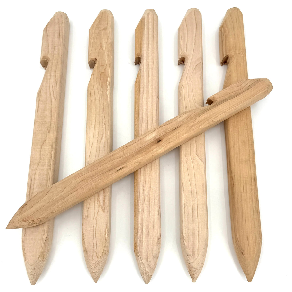 Set of 6 US Military Wooden Tent Stakes - 16 Inch Vampire Stakes