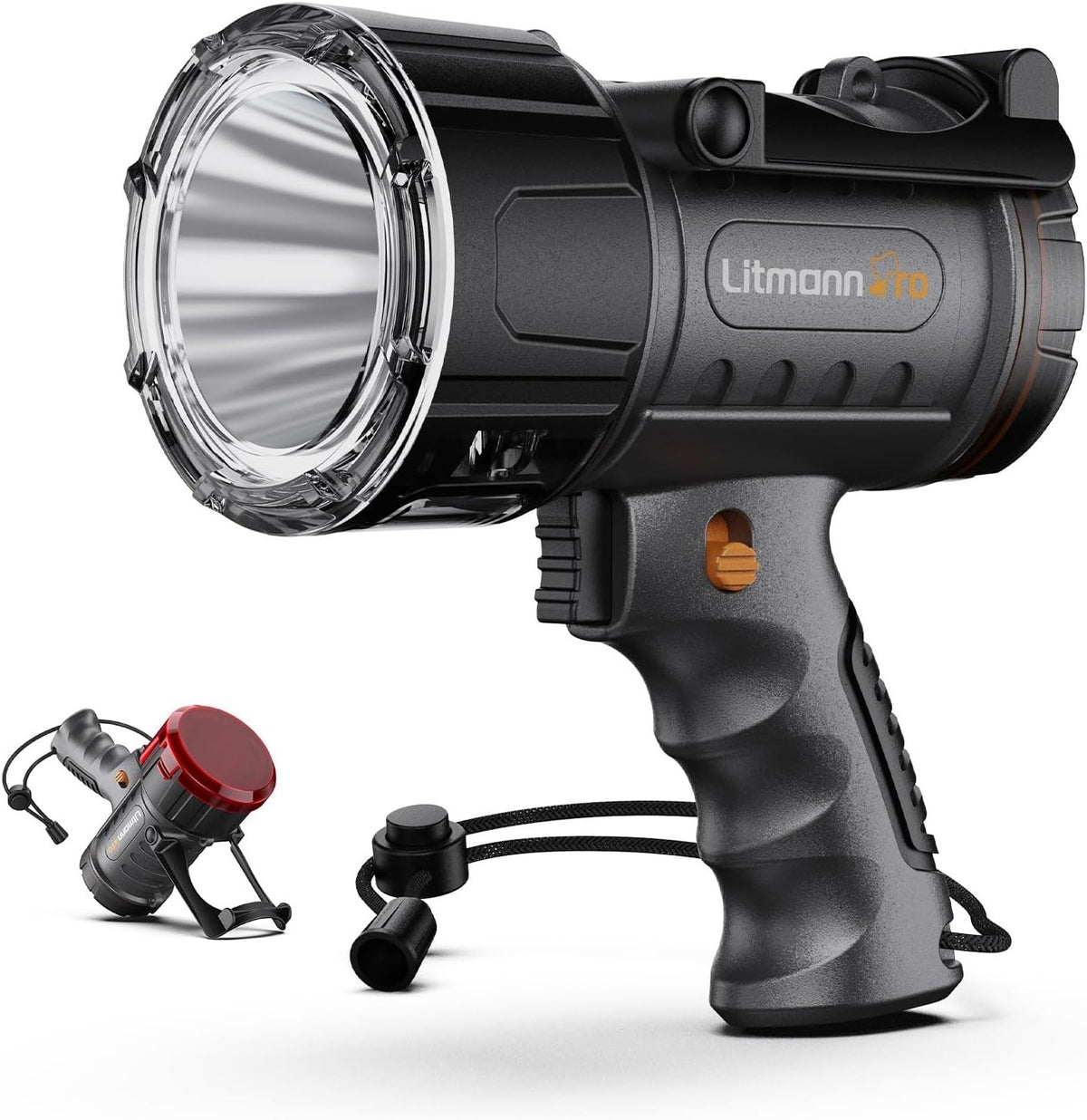 LED Portable Spotlight 2000 Lumens Handheld Flashlight for Hunting Search