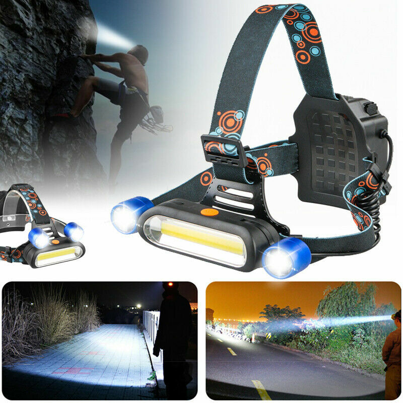 1800LM Rechargeable LED Headlamp with COB & Adjustable Side Lights