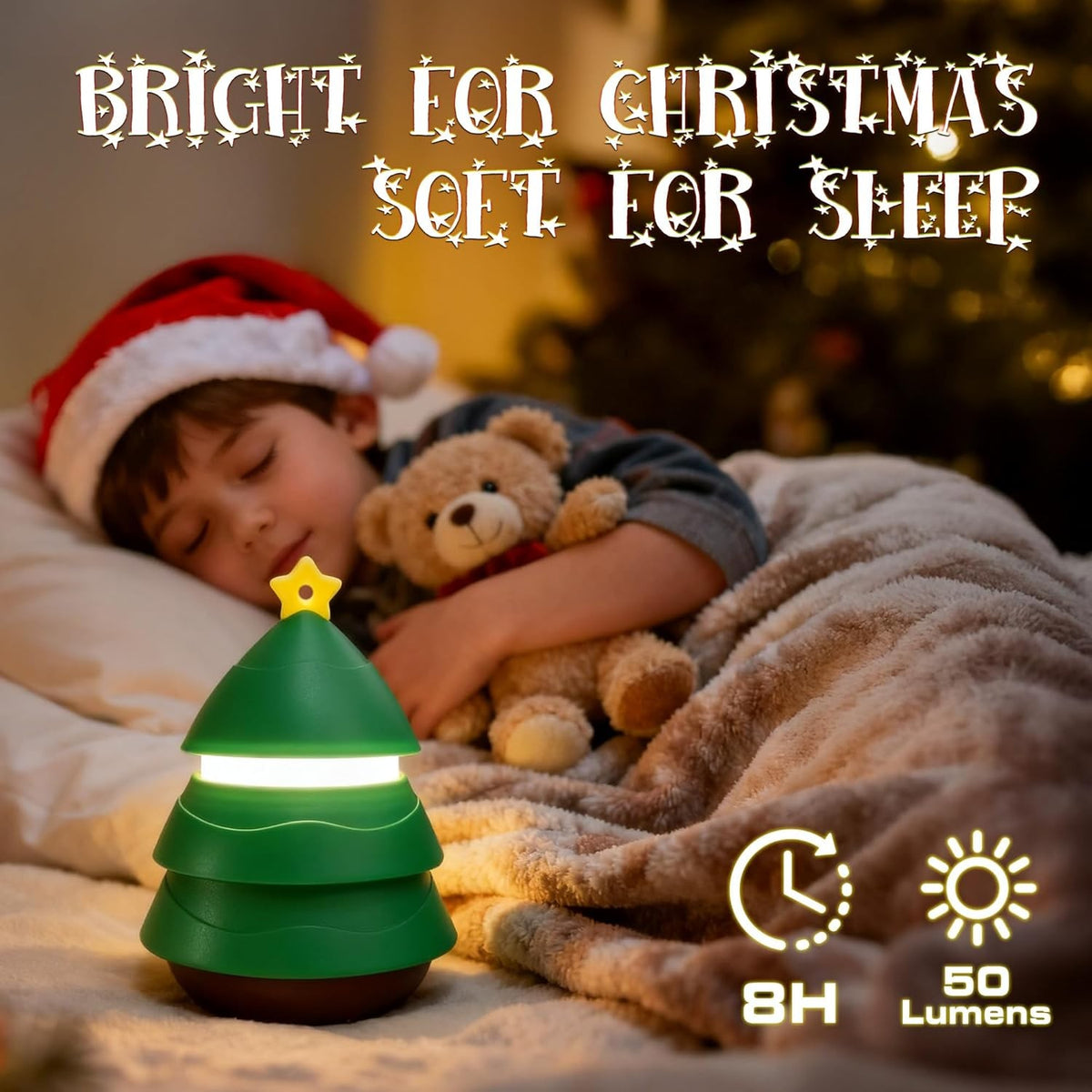 Christmas Lantern with 5 Light Modes - Holiday Decor & Night Light