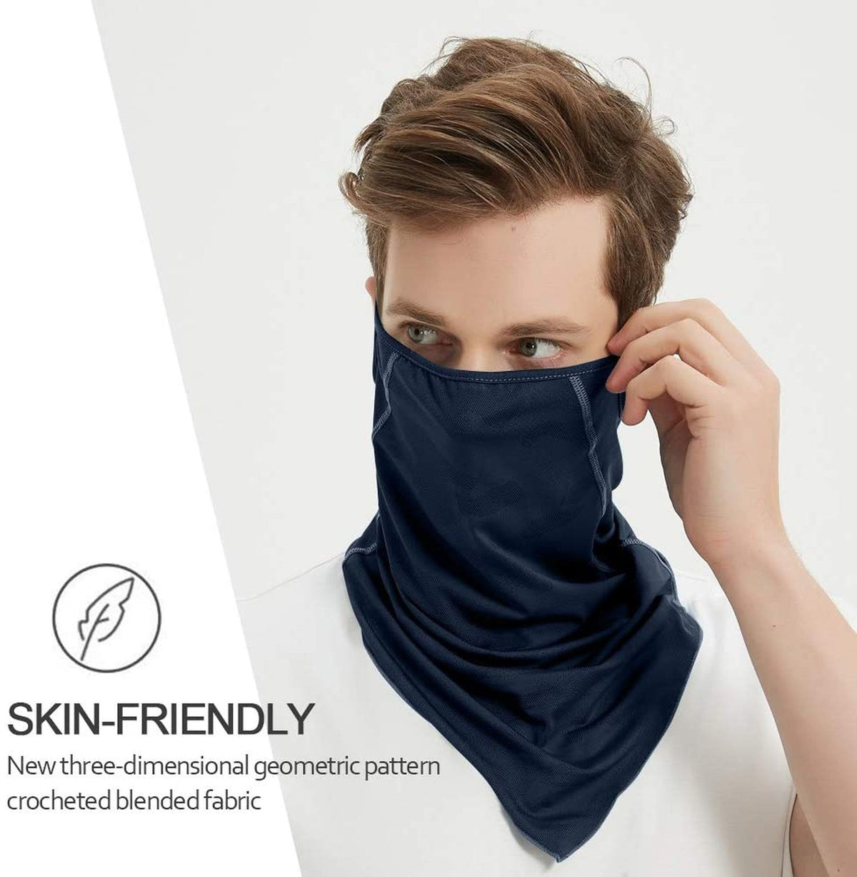 Breathable Reusable Face Mask Cover with Ear Loops and UV Protection