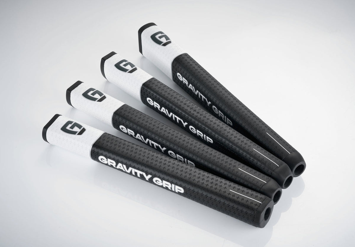 Gravity-Weighted Putter Grip Set for Golf - Black & White, Multiple Shapes