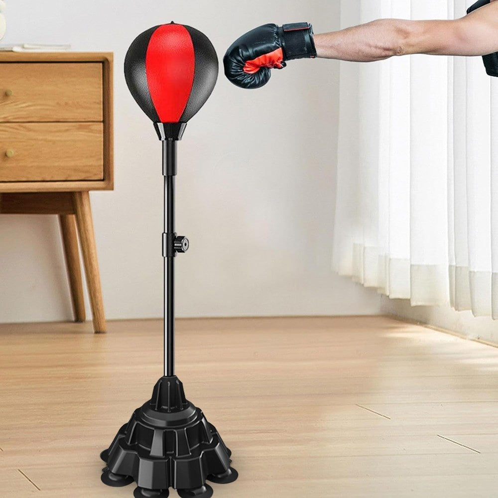 Height Adjustable Reflex Speed Bag for Boxing Training - Freestanding Punching Bag