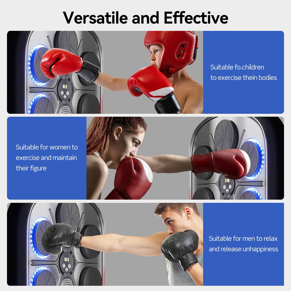 Electronic Boxing Training Machine with Bluetooth & LED Lights - Home Workout Target