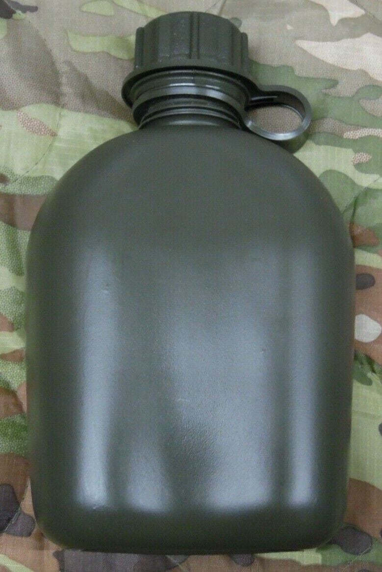 US Military 1 Quart OD Green Plastic Canteen BPA Free Made in USA