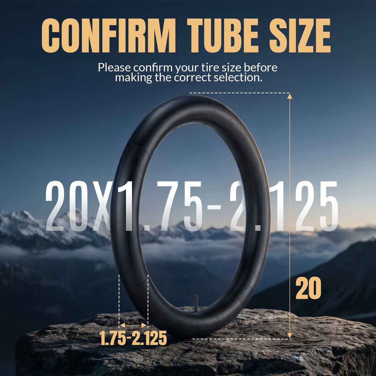 20-Inch Bicycle Inner Tubes Set - Fits Road & Mountain Bikes, Schrader Valve