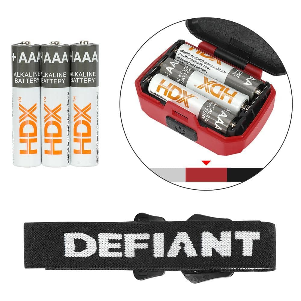 200 Lumens LED Headlamp 3-Pack for Camping Hiking Biking & Work