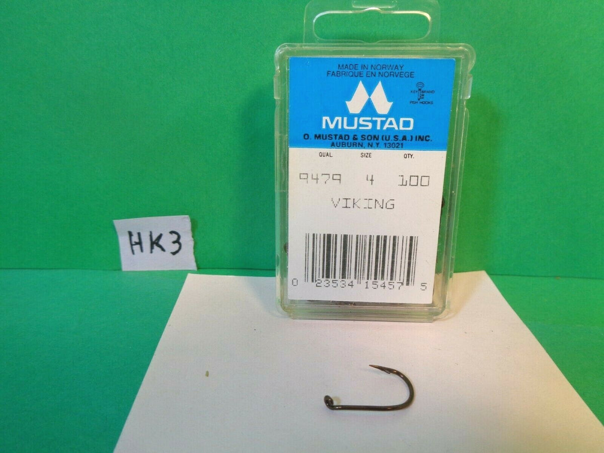 Mustad Viking Hooks Size 4 - 100 Count Fishing Hooks in Bronze