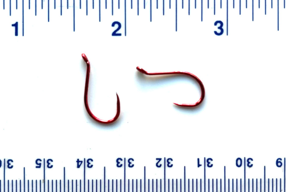 High-Quality Barbless Fish Hooks in Multiple Sizes - Red Chrome Octopus Tackle