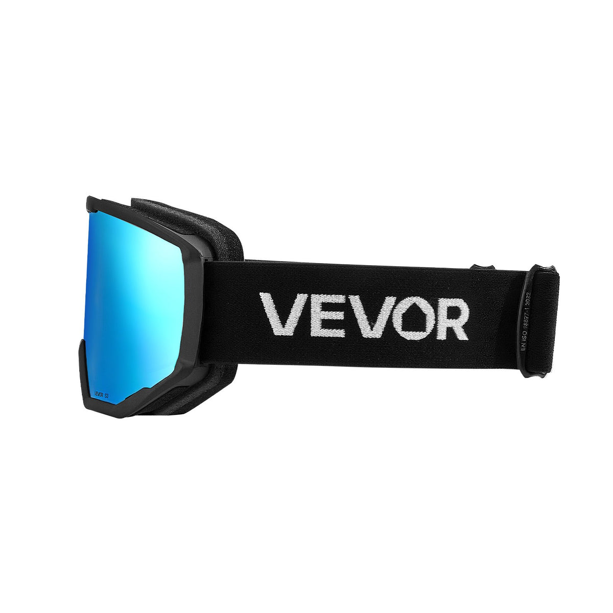 Ski Goggles with Cylindrical Lens & Ice Blue Revo Coating - Snowboard & Ski Gear