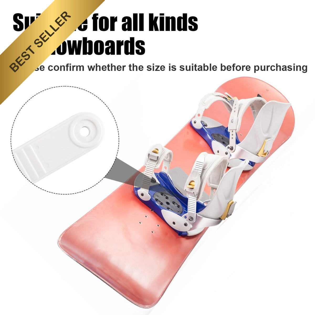 Snowboard Ankle Ladder Straps Replacement Parts with Screws - 4 Pack