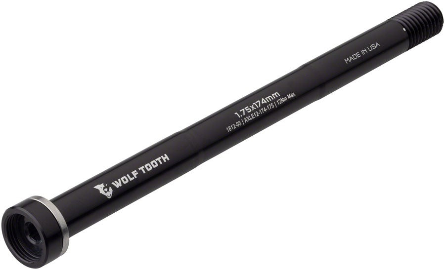 Bike Rear Thru Axle M12 x 174mm Black | Heavy Duty Bicycle Axle