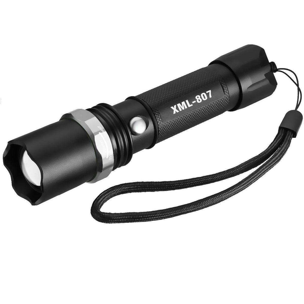 High Brightness LED Tactical Flashlight with Zoom Adjustable Focus