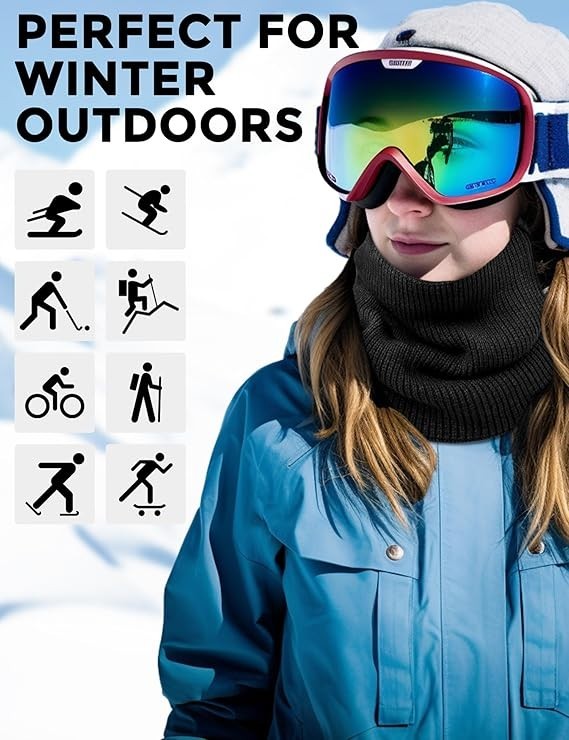 Winter Neck Gaiter Warmer Scarf for Men Women Fleece Neck Warmer