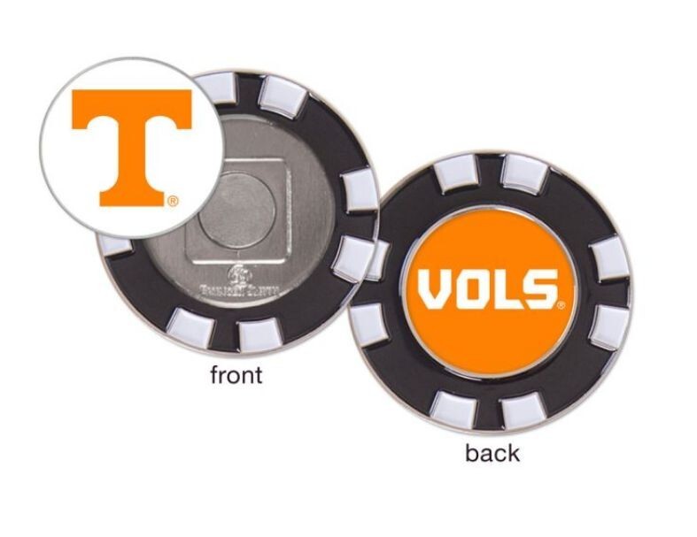 Golf Ball Marker with Poker Chip and Magnetic Logo - Tennessee Volunteers