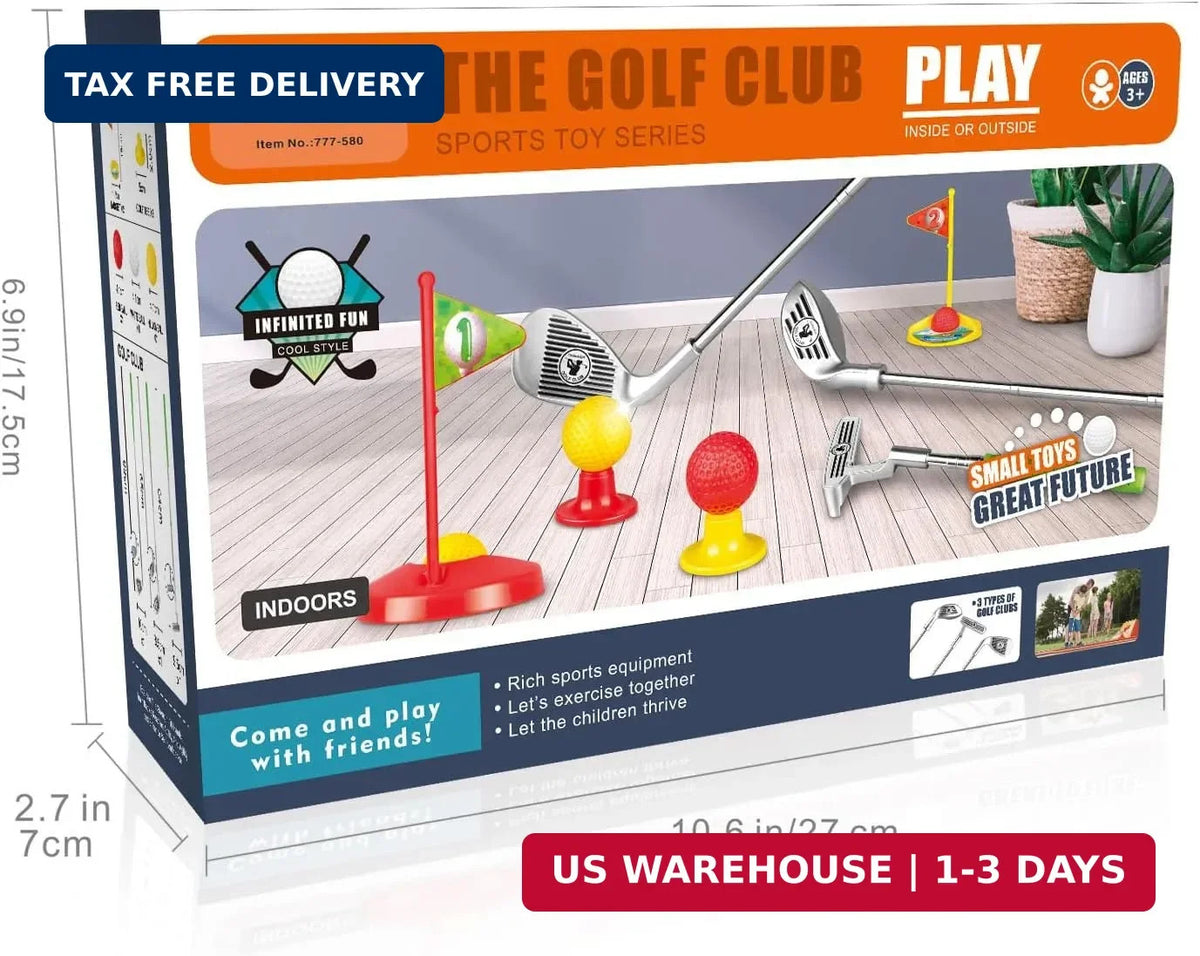 Kids Golf Club Set for Ages 3-8 Adjustable Indoor & Outdoor Play