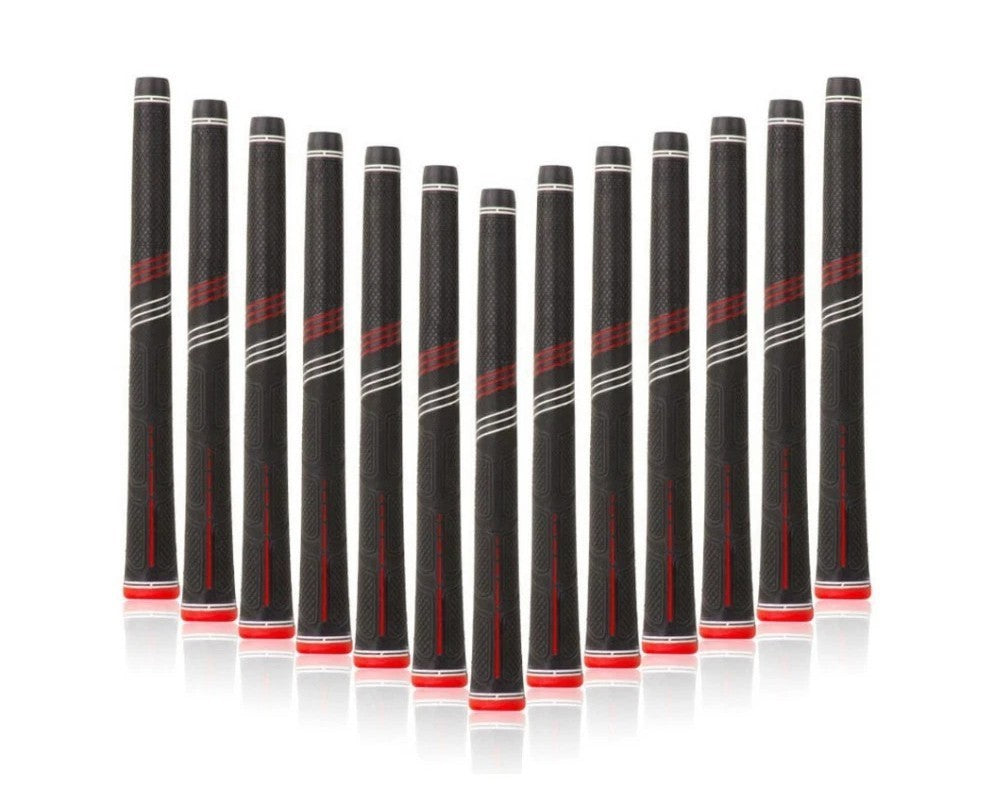13-Piece Golf Grip Set Midsize Anti-Slip Rubber & Polyurethane Golf Club Grips