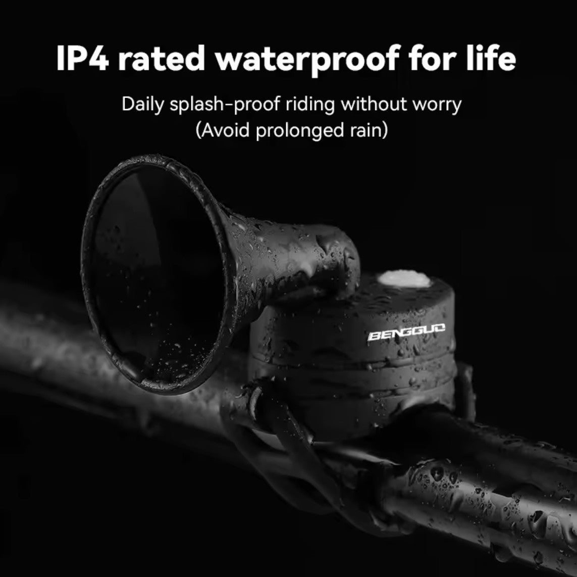 120dB Bicycle Horn Waterproof USB Rechargeable Cycling Warning Sound