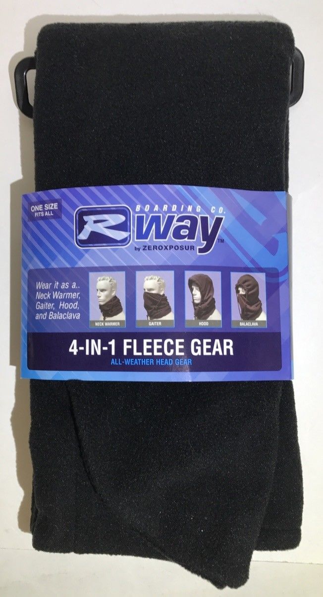 4-in-1 Fleece Neck Warmer Gaiter Balaclava All-Weather Face Mask
