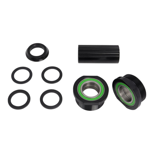 Bike Bottom Bracket Set Euro 51A 19mm Sealed Bearings Black