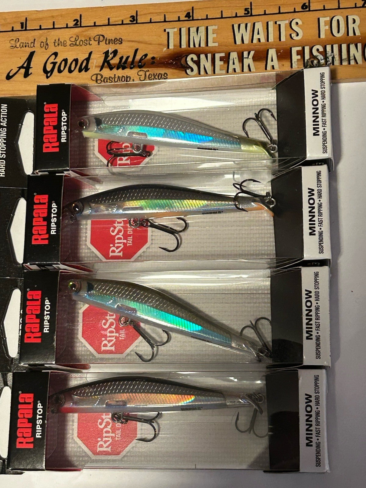 Set of 4 Rapala Ripstop Minnow Suspending Lures RPS-9 Multiple Colors
