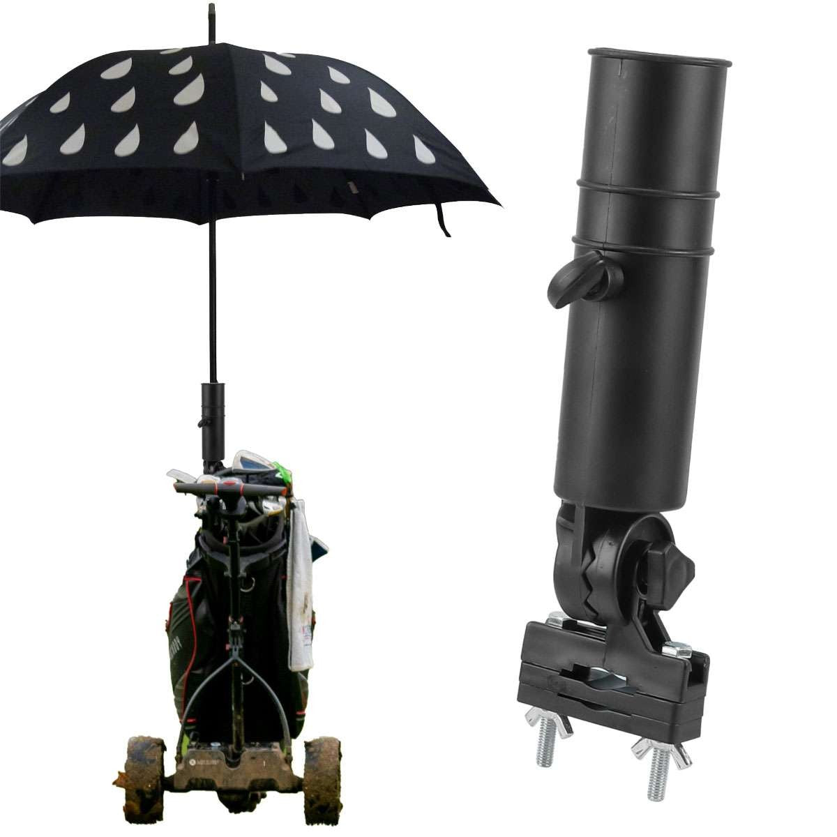 Adjustable Golf Umbrella Holder Clamp for Push Cart Stroller Bike