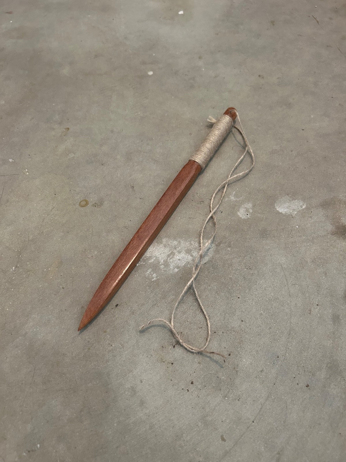 Decorative Wooden Assassin Stiletto Dagger - Cumaru, Handcrafted 12.25"