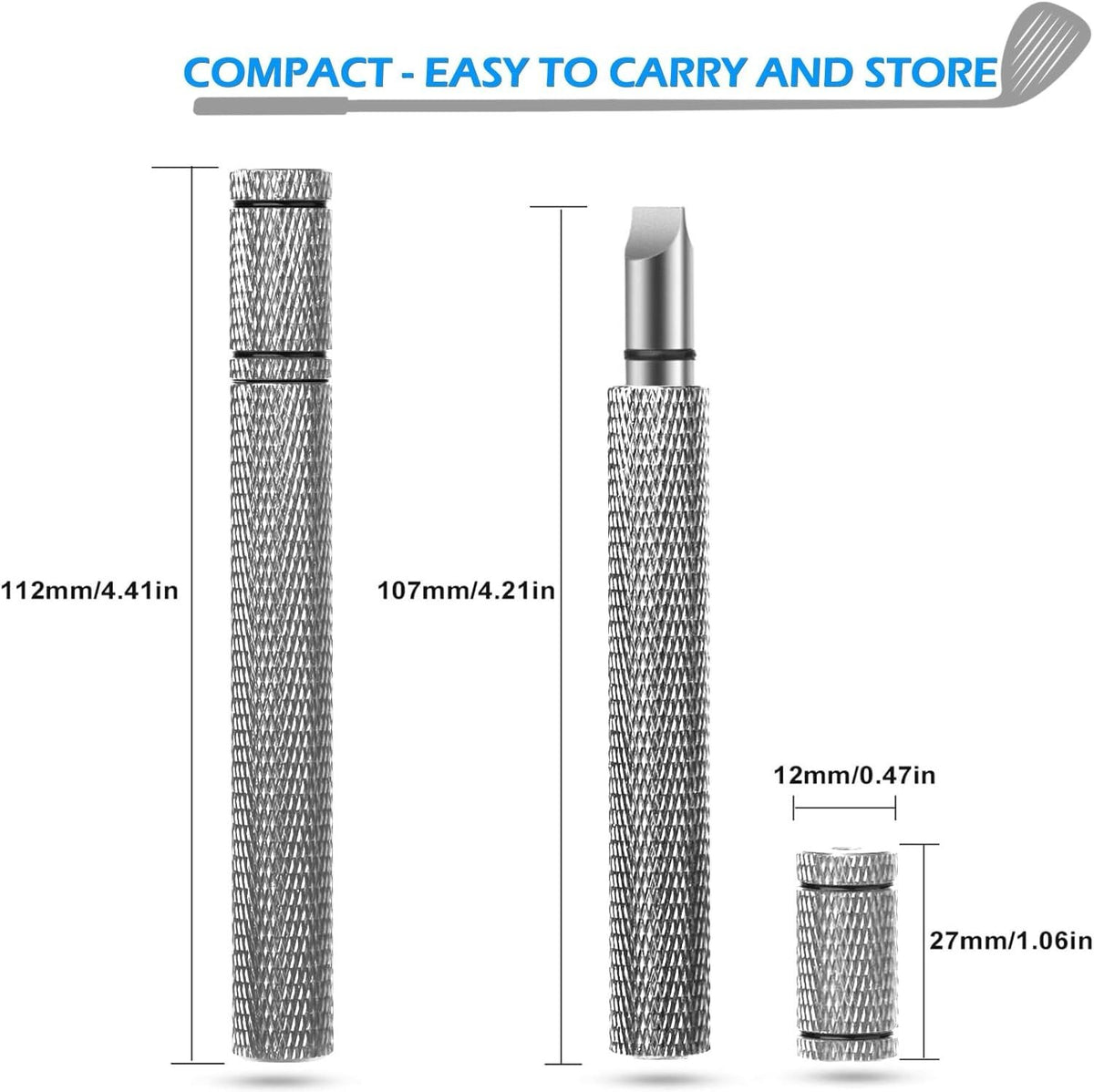 Golf Club Groove Cleaner - Compact Tool for Wedges & Irons in 5 Colors
