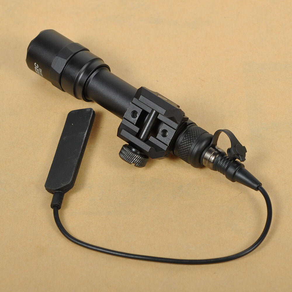 Tactical LED Rifle Flashlight with Remote Pressure Switch - Black, Dark Earth