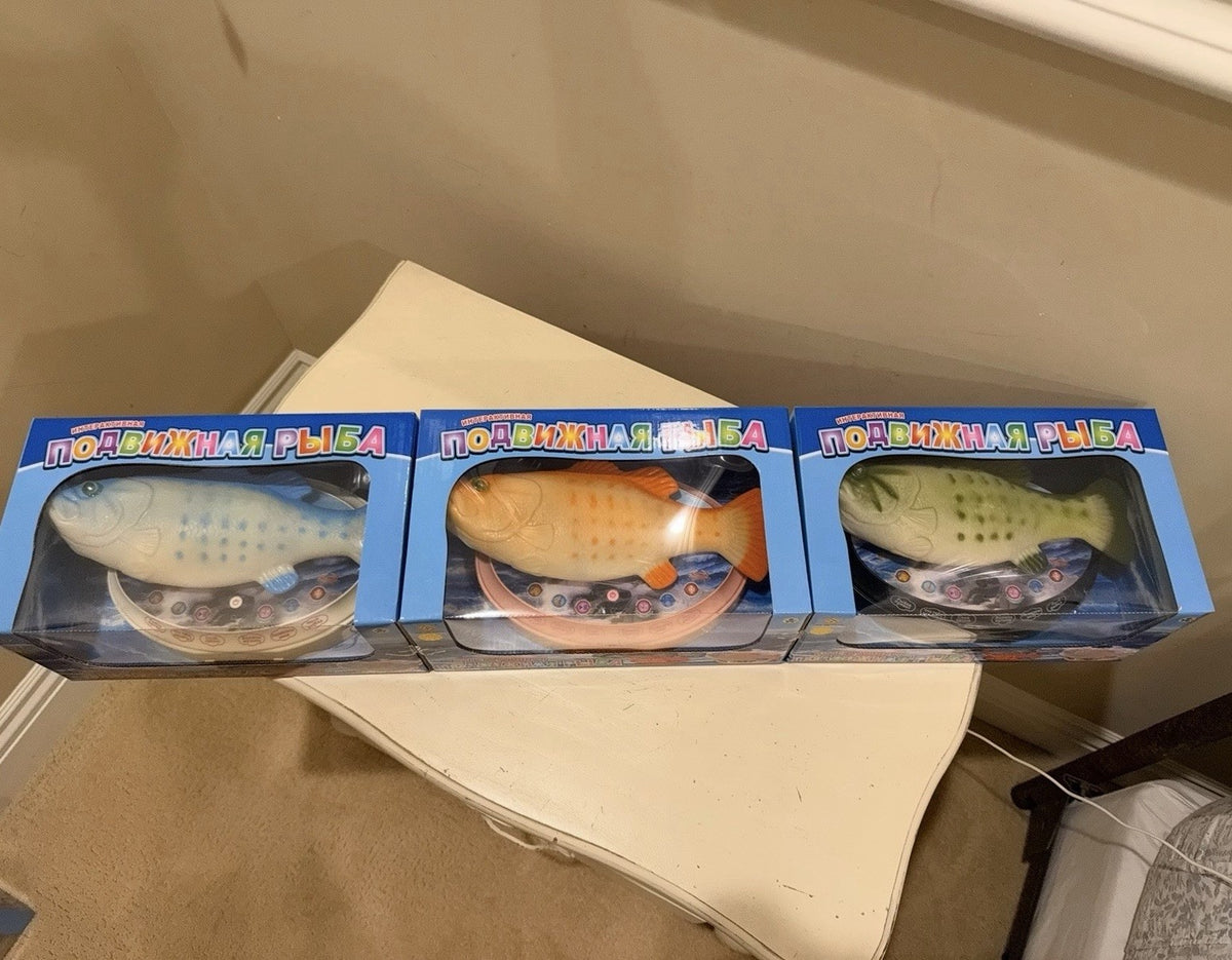 Interactive Singing Fish Toy with Moving Head & Melodies - Russian Version